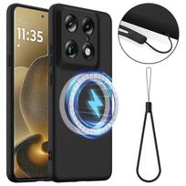 Compatible For Motorola Signature 5G / Motorola Moto X70 Air Pro 5G / Motorola Edge 70 Ultra 5G Magnetic Case Anti-Drop Liquid Si juoda