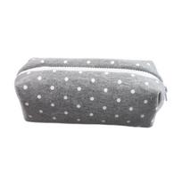 Polka Dot Pencil Case Portable Small Pouch for Students Women Makeup Bag one size