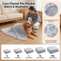Pet Blanket for Dogs Cats - Foldable Machine Cozy Bed Cover for Crate Kennel Travel Indoor Use S