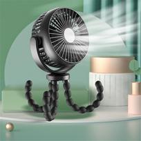 USB Desktop Folding Fan,Outdoor Baby Stroller Handheld Fan, Summer Mute Small Multifunctional Octopus Mini Fan rožinė