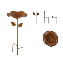 Removable Bowl Iron Bird Feeder Standing Vintage Style Animals Drinking Tray  Garden Patio Style B
