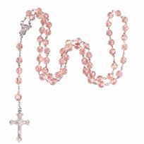 8mm Beads Cross Pendant Necklace Catholic Rosary Crucifix Pendant Chain Rosary Necklace  Gift Idea mėlyna