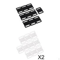 30 porų plastikiniai bikini liemenėlės spaustukai kabliukai maudymosi kostiumų aksesuarai 14mm black