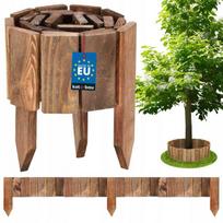 Bordure de jardin lankstus en bois de pin – 10 x 110 cm – Marron – KOTARBAU®