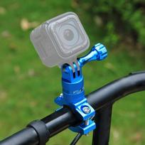 PULUZ 360 laipsnių sukimosi dviračio aliuminio vairo adapterio laikiklis su varžtu GoPro, Insta360, DJI ir kitoms veiksmo kameroms