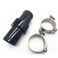Aliuminio Juodo Inline Radiatoriaus Žarnos Temperatūros Daviklio Adapteris 3/8 NPT