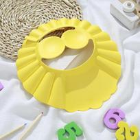 Baby Shower Cap With Ear Protection – Waterproof Silicone Bath Visor For Infants & Toddlers, Splash-Proof Hair Washing Shield geltona