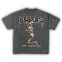 Yeezus Kanye West American Rapper Cotton T-shirt Women Unisex Fans Essentials Short Sleeve Retro Tops Summer Vintage oversized M