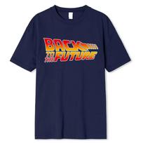 Back To The Future Tshirt Cotton T Shirt For Men Summer Short Sleeve T Shirts Movie Hip Hop Tee Tops Streetwear 2D T-shirts S