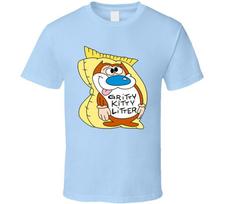 The Ren And Stimpy Show Gritty Kitty Litter T Shirt 4XL