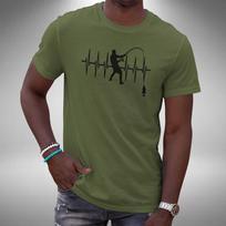 Fishing Heartbeat T-Shirt Funny Angler Carp Fishing Small to 5XL M