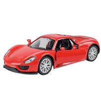 Simulation 1/36 Scale Porsche 918 Super Car Alloy Model Collection Miniature Voiture Home Decor Toy Vehicle Children Boy Gift raudona