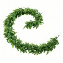 6 pėdų Kalėdų girlianda, dirbtinė realistiška kedro girlianda, tikros dirbtinės girliandos dekoravimui lauke, patalpose, židiniu One Size