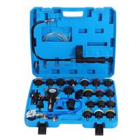 28PCS Universal Car Water Tank Leakage Tester Cooling System Detector Pressure Testing Gauge blue