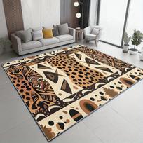 Leopardo rašto kilimai Svetainės grindų kilimėliai Miegamojo dekoras Kilimai miegamajam Kilimai svetainės dekoravimui Maison 40x60cm