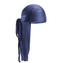 Ilgaausis Unisex Suaugusiųjų Satino Doo Rag Durag Bandanos Kepurė Pirato Skrybėlė Turbanas Vyrų Hip Hop Galvos Juosta Motociklininko Galvos Apdangalas Unisex Galvos Apdangalai A7 blue