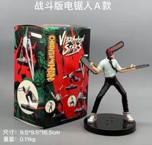16cm Chainsaw Man Anime Denji Figure Power Action Pochita Fighting Stance Scene Ornament Model Doll Makima Boxed Toys 4 Style With box