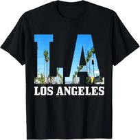 Los Angeles LA Vintage California Los Angeles T-Shirt S juoda