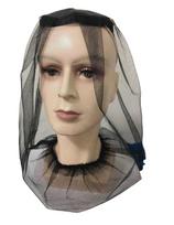 Extra-Large Mosquito Nets with Face Mask Attachments, Fine Mesh for Bug Protection, Compatible with Hats/Heads,Suitable for Fishing And Hunting black,1pc
