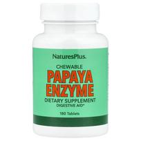 Nature's Plus Chewable Papaya Enzyme Supplement 180 Tablets
