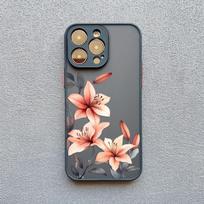 Aliejinės tapybos lelija Retro raštas telefono dėklas iPhone 17 16 15 14 Pro Max 16 Plus 13 Mini 12 11 Pro Max XS X XR dangteliai iphone 15