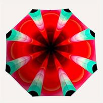 1pc Kaleidoscope Pattern Automatic Open/close Folding Umbrella, Compact Portable Travel Umbrella,Cute Umbrella, Durable Construction yy250804090