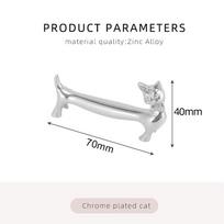 1Pcs New Cat Design Chopstick Holder Zinc Alloy Metal Tableware Stand Chopsticks Rack Art Craft Table Decoration