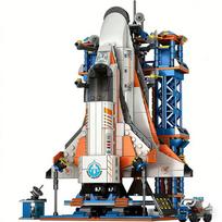 Didelis aviacijos statybinių kaladėlių žaidimų rinkinys Raketos kaladėlių žaidimų rinkinys Kosminio šaudyklos kaladėlių žaidimų rinkinys Vaikų žaislai Žaidimų rinkiniai Šventės dovana