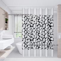 PEVA Vandeniui atspari, nuo pelėsio atspari vonios ir tualeto pertvaros užuolaida, montuojama be gręžimo, Yra sandėlyje 80x180 cm + hooks gray