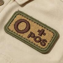 Tactical Blood Type Velcro Patch: A/B/AB/O Positive/Negative for Outdoor First Aid Identification