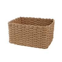 Rankomis austas laikymo krepšys Kvadratinės laikymo dėžės Aukštos kokybės laikymo dėžutė Biuro laikymas Beige-20*14*10cm