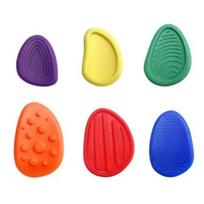 6 vnt./rinkinys Vaikams skirtas silikoninis sensorinis akmens žaislas Tekstūruotas nerimo akmuo Koncentracijos pagalba Nerimo ir streso malšinimo Fidget akmens žaislas 6pcs multi