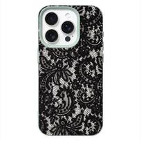 Juodas Nėrinių Telefono Dėklas Skirtas IPhone 17 16 15 Plus 11 13 12 14 Pro Max 16e 17 Air Minkštas Silikoninis Dangtelis Smūgiams Atsparūs Dėklai iphone 14 Pro black