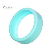 Fitness Ring Protective Case Silicone for Oura 5, Smart Protector, Soft Scratch Resistant Sleeve Anti-Scratch Cover, Shield, Sizes 6-13 Comfortable S ežero mėlyna spalva