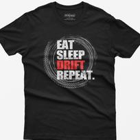 Eat Sleep Drift Repeat T-Shirt, JDM Car Enthusiast Gift, Tire Smoke Graphic Tee 3XL