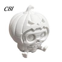 Spooky Skull Pumpkin Design Ornament, Hollow Ghost Face Design, 3D Printed Desktop Halloween Decoration Detailed Layered Figurine, for Display balta