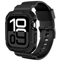 Rubber Case And Strap for Apple Watch Series 10 46mm 42mmSport Rubber Band for Iwatch 10, All-around Protection Watch Strap 46mm 46mm juoda