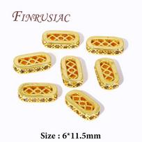 14K/18K Gold Plated Brass Spacer Bar Beads,3/5/7 Holes Spacer Bar,Multi Chain Necklace Findings,Zircon Paved Spacer Bar Beads 2pcs