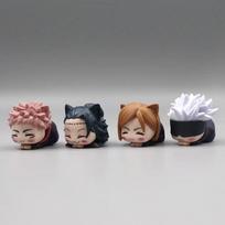 Anime cute Jujutsu Kaisen Gojo Satoru lie prone Car decoration ornament DIY materials Toys For Children Doll decoration 6cm tamsiai mėlyna spalva