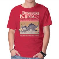 Unisex Crew Neck T-Shirt Dungeons & Dinos Graphic Short Sleeve Casual Tee XXXL