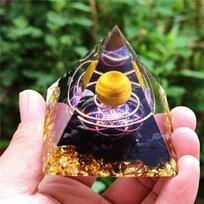 Energy Absorbing Transforming Healing Crystal Pyramid Amethyst Ornament 16