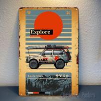 Lada Niva Offroad Automobilio Metalinis Plakatas Kolekcionuojamas Skardinis Ženklas Dydis 20x30cm（7.8x11.8inch）