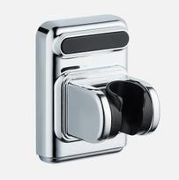 Strong Matt Black Adhesive Hand Shower Holder (as the picture,ABS Plastic)