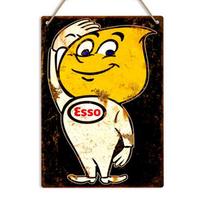 Esso Oil Drop Man s Retro Vintage Metal Tin Sign Plaque Man Cave Shed GarageAluminum 20x30cm（7.8x11.8inch）
