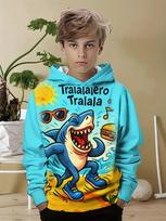Trala Lero Tralala Hoodies Shark 3d Print Baby Boy Clothes Casual Long Sleeve Child Sweatshirt Outdoor Loose Tops Boys Clothing 100