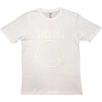 Nirvana White Happy Face Official Tee T-Shirt Mens S