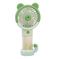 Multipurpose USB Handheld Fan Portable Colorful Lamp-Green