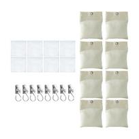 8 Pack Outdoor Curtain Weights Empty Sandbag Weighted Bags with Metal Clips for Patios Pergolas Cabanas Gazebos Drapes 1