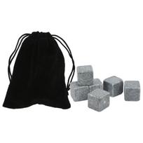 KIMISS Whisky Stones Whisky Stones 2 cm Granite Whisky Ice Tart Stone Flannel Bag Gift Set for Whisky Gin Wine