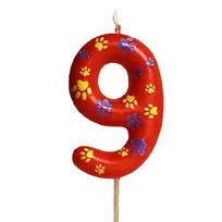 Dog Paws Themed Birthday Candle Cake Toppers Decoration Numeral Themed Candle For Festives Decors And Pet Event Gift